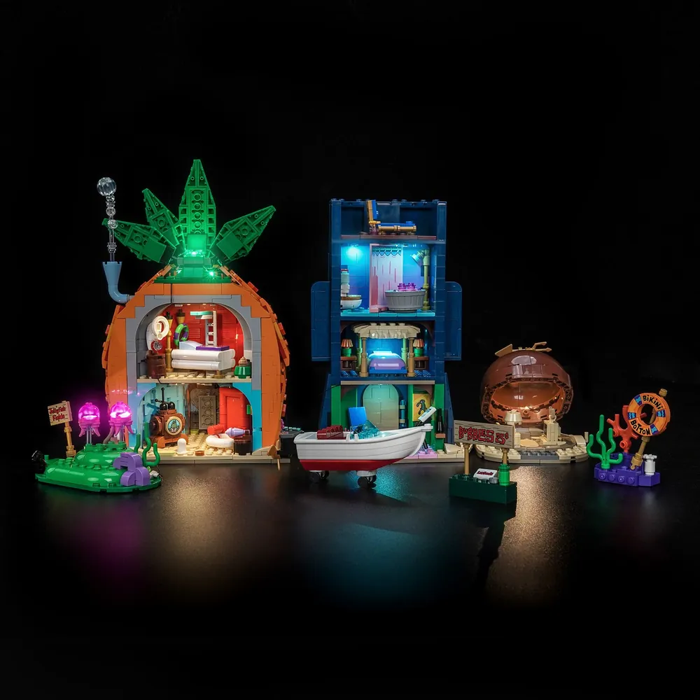 LEGO 11386 Bikini Bottom with BrickBling remote control variant installed