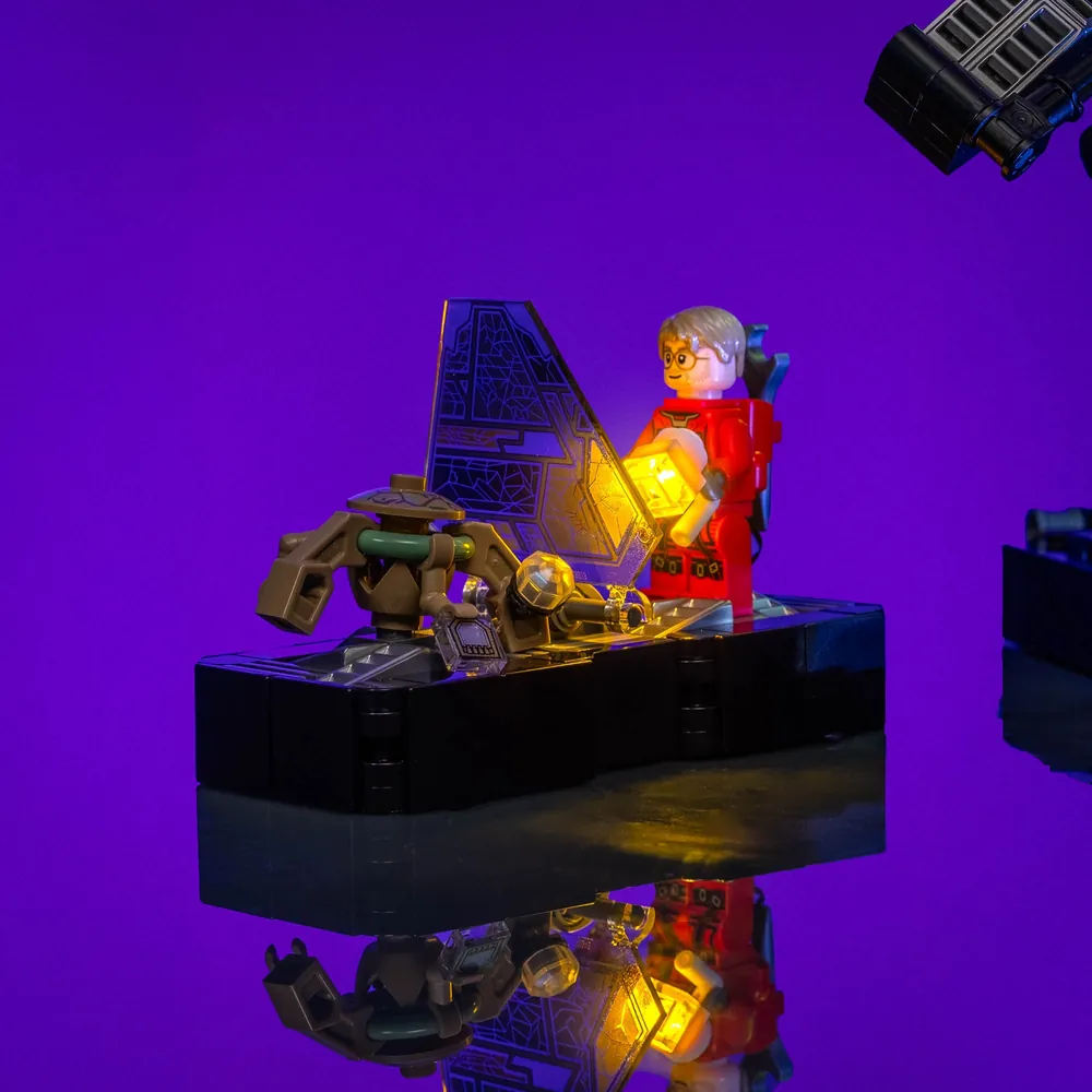 LightMyBricks LED kit on LEGO Project Hail Mary display