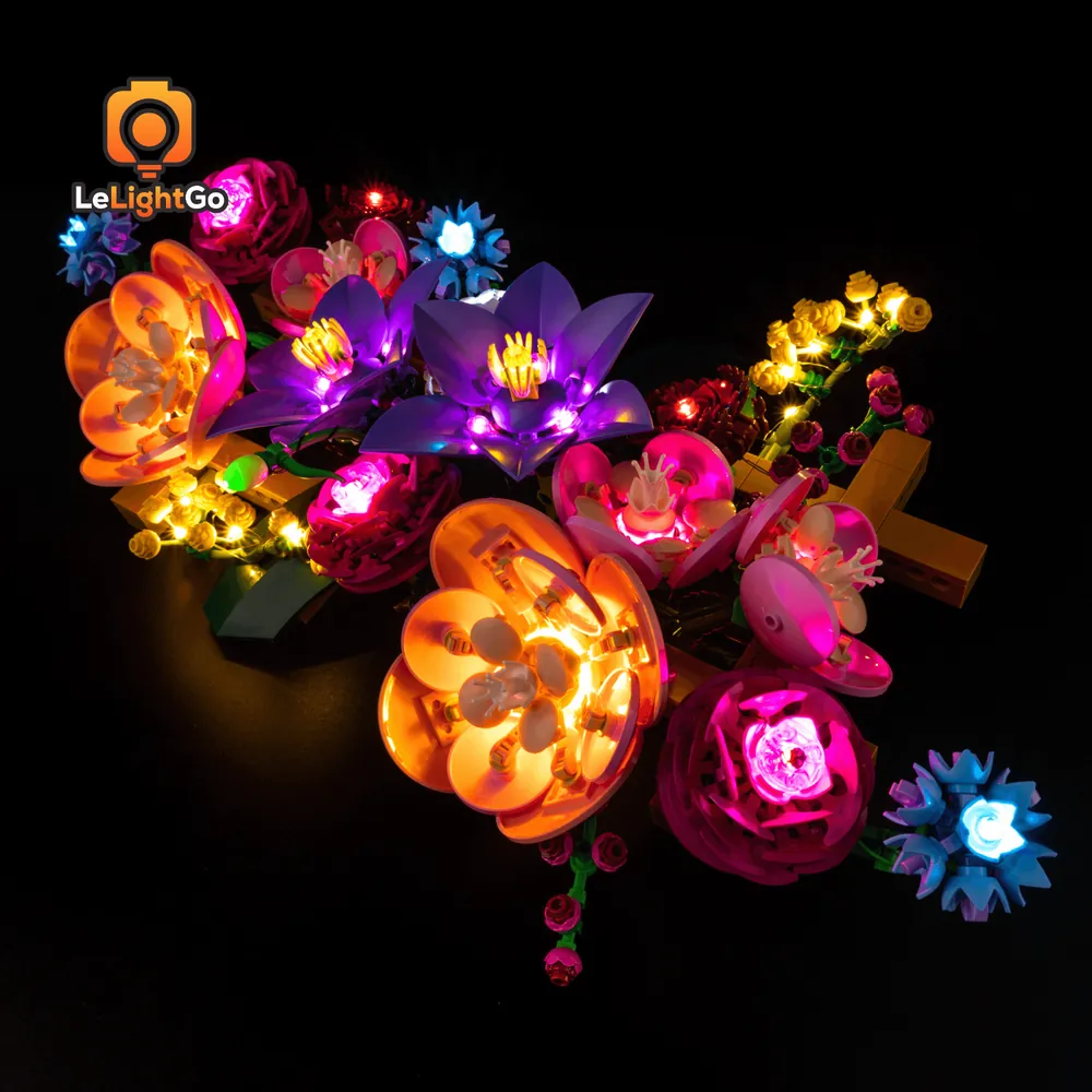 LeLightGo touch and remote variants for LEGO Flower Wall 11503