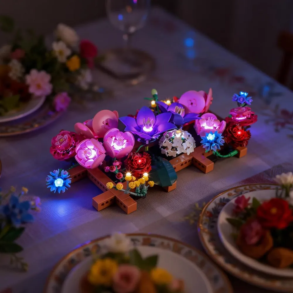 Lightailing LED kit for LEGO Flower Wall 11503 with pre-soldered harness