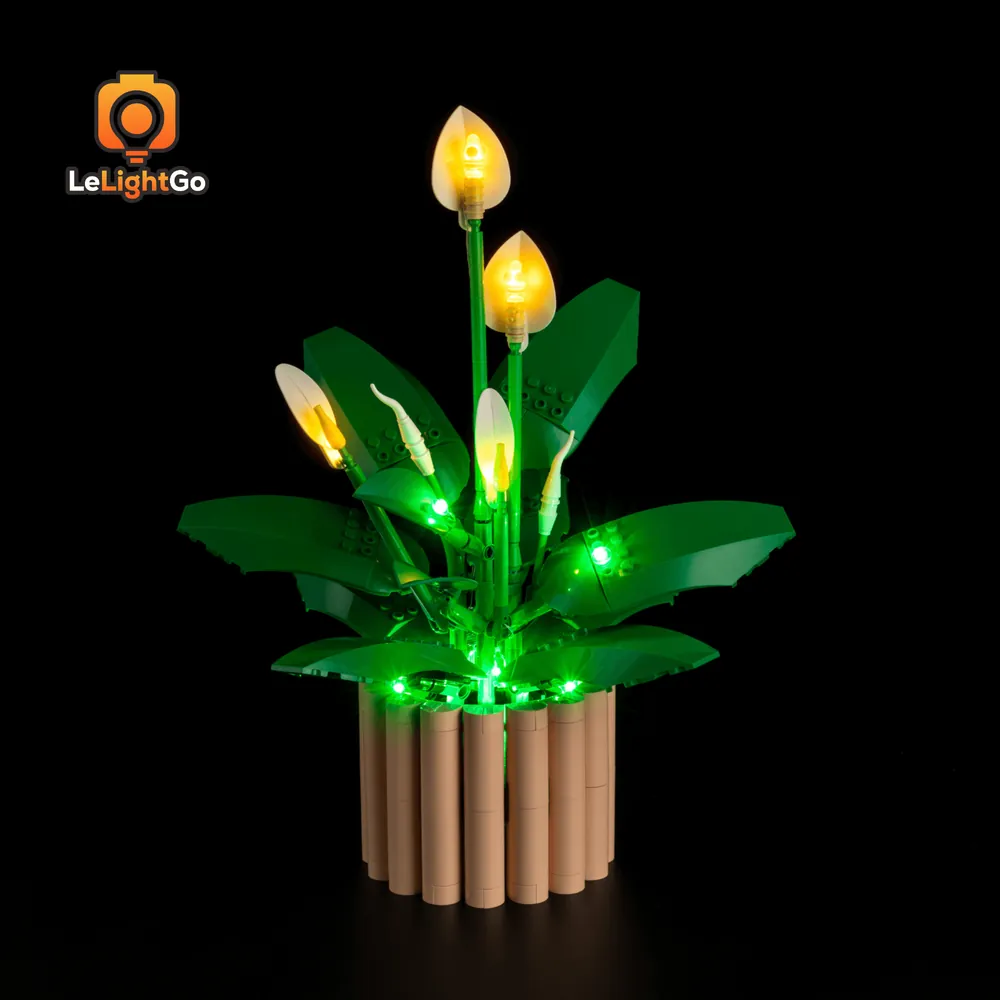 LeLightGo Peace Lily LED kit with micro-LEDs for botanical glow