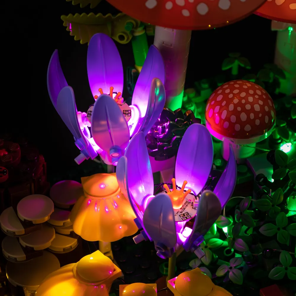 Expansion board connection on Game of Bricks lighting for LEGO Woodland Mushrooms