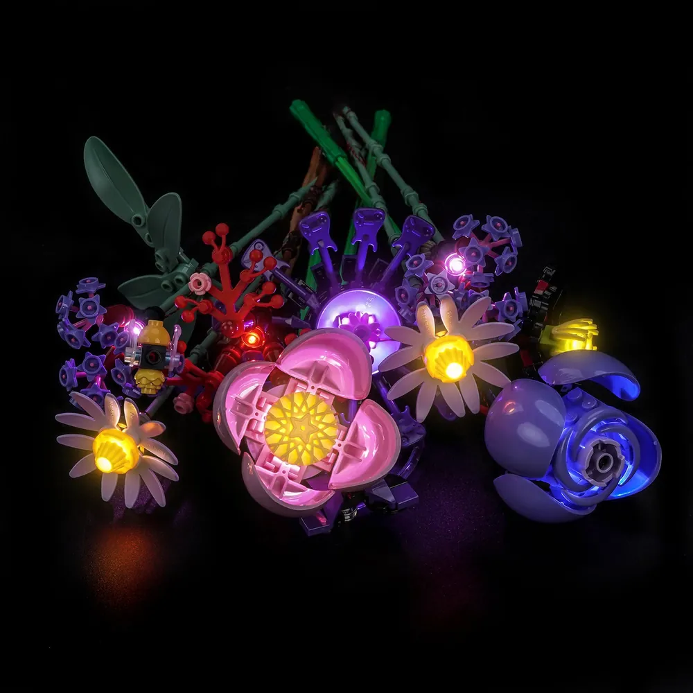 LEGO 11507 bouquet lit with BrickBling light kit