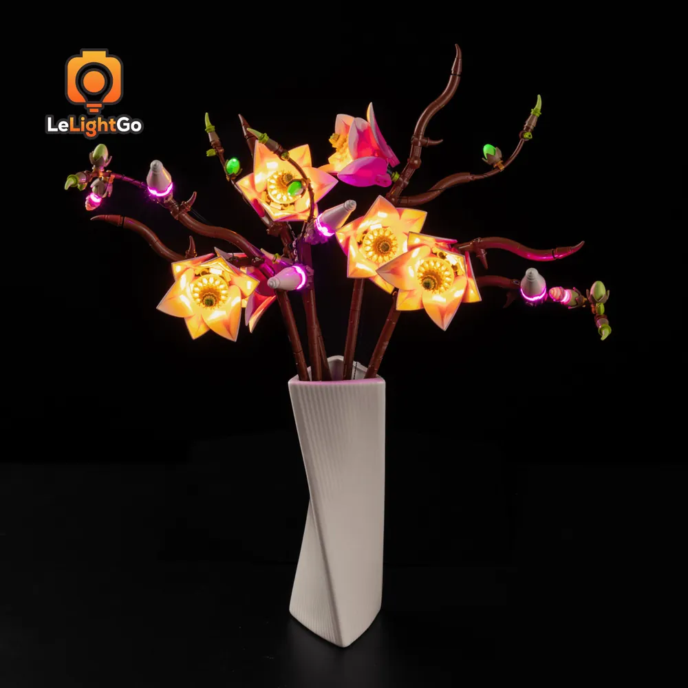 LeLightGo LED kit for LEGO Magnolia Branches balanced lighting