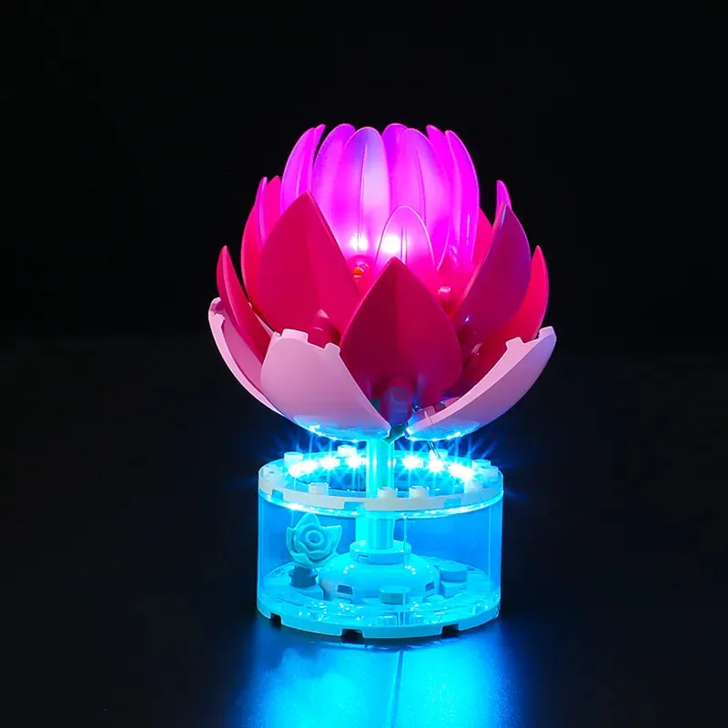 Pre-soldered harness on LEGO Water Lilies 11511 with light spread