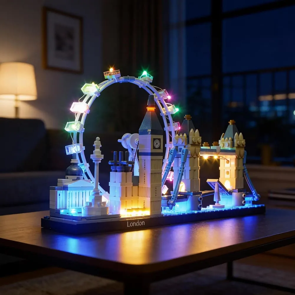 Lightailing LED kit for LEGO London 21034 with integrated harness