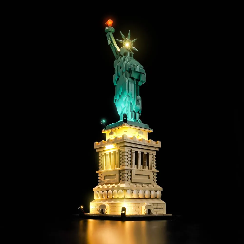 BrickBling LED kit version comparison for LEGO Statue of Liberty