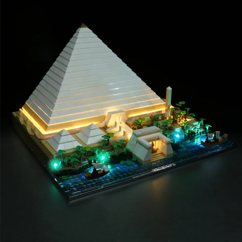 BrickBling light kit for LEGO Great Pyramid of Giza 21058 with modular micro-LEDs