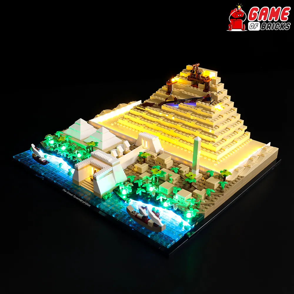 Game of Bricks light kit for LEGO Great Pyramid of Giza 21058 with modular expansion boards