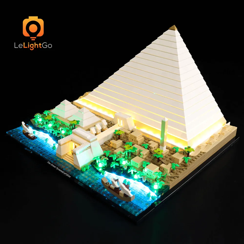LeLightGo light kit for LEGO Great Pyramid of Giza 21058 with modular micro-LEDs