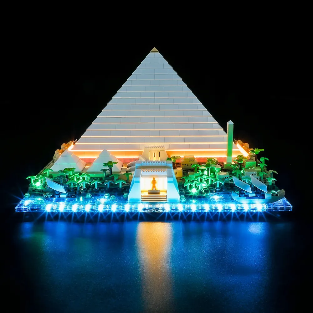 Lightailing light kit for LEGO Great Pyramid of Giza 21058 with pre-soldered harness