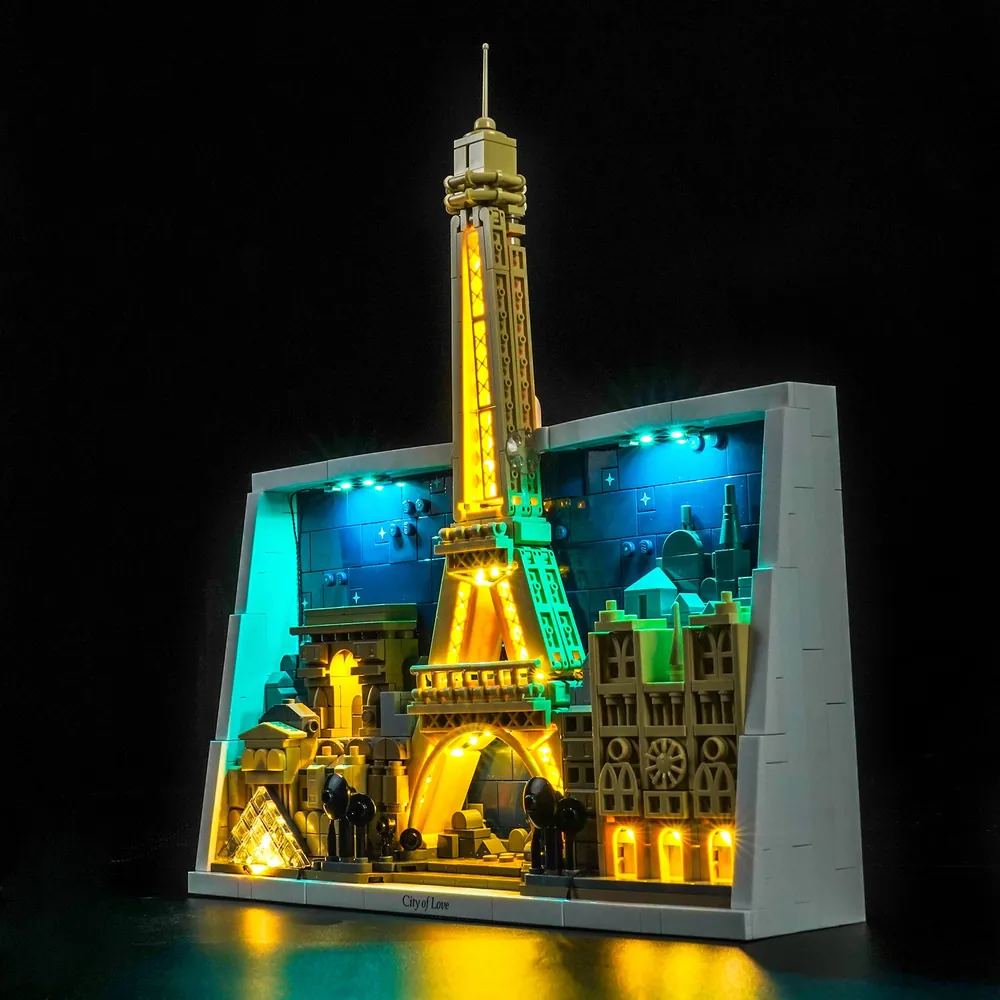 BrickBling LED kit wiring with modular micro-LEDs for LEGO Paris