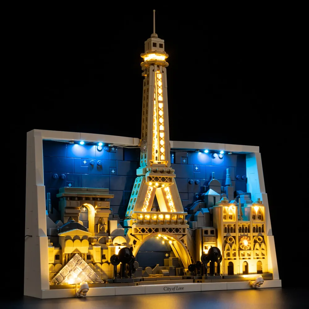 Game of Bricks LED kit wiring with modular expansion boards for Paris