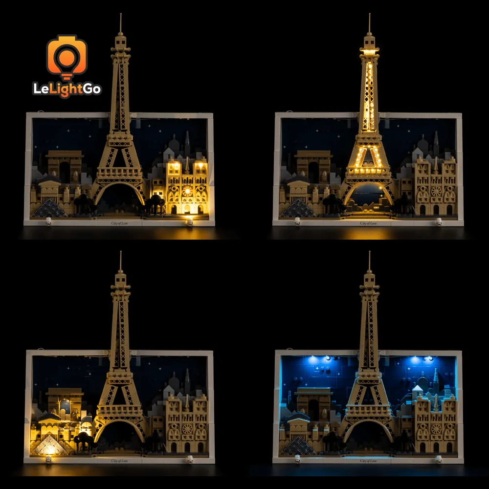 LeLightGo LED kit wiring with modular micro-LEDs for LEGO Paris