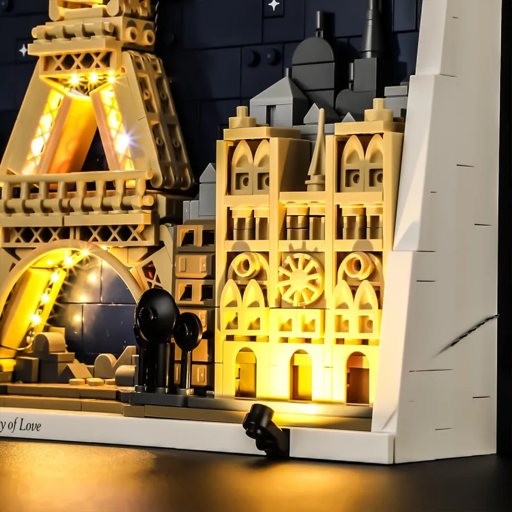 Lightailing pre-soldered harness lighting LEGO Paris architecture set
