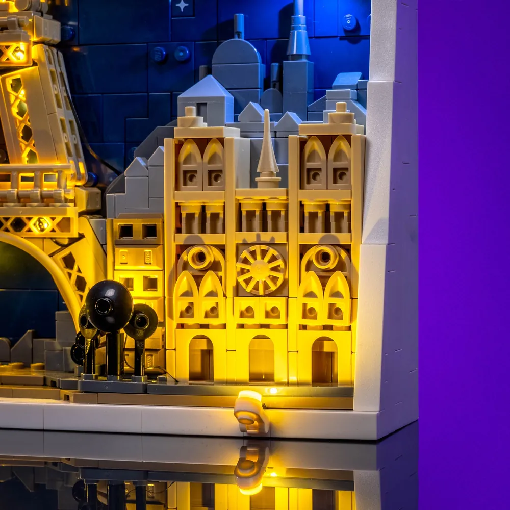 LightMyBricks LED kit wiring for LEGO Paris with premium components