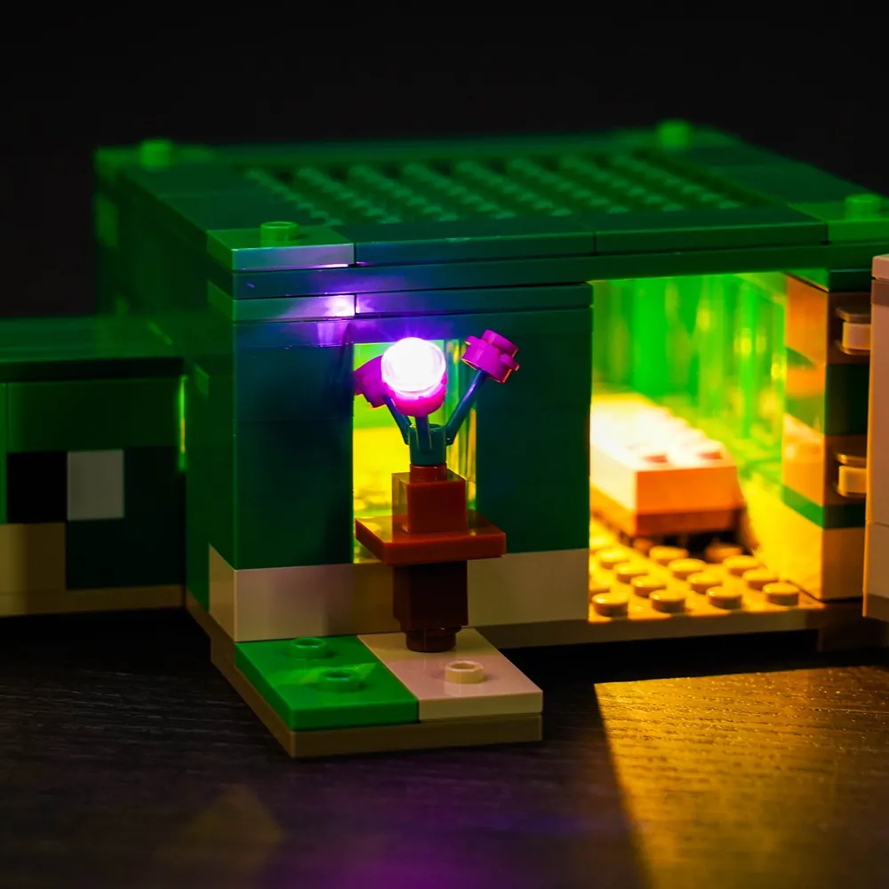 BrickBling lighting effect on LEGO Minecraft set 21254