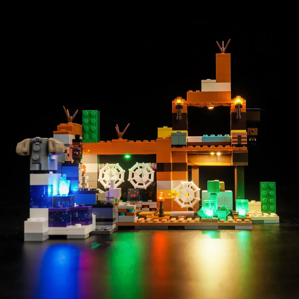 BrickBling LED kit for LEGO Minecraft The Badlands Mineshaft 21263 with micro-LEDs