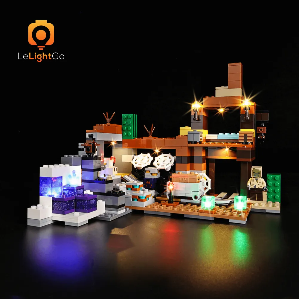 LeLightGo LED kit for LEGO Minecraft The Badlands Mineshaft 21263