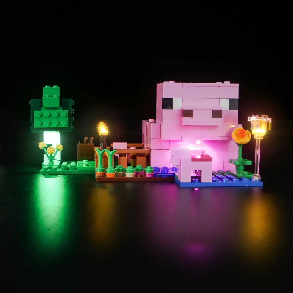 BrickBling LED kit for LEGO Minecraft The Baby Pig House 21268 lighting the pig snout