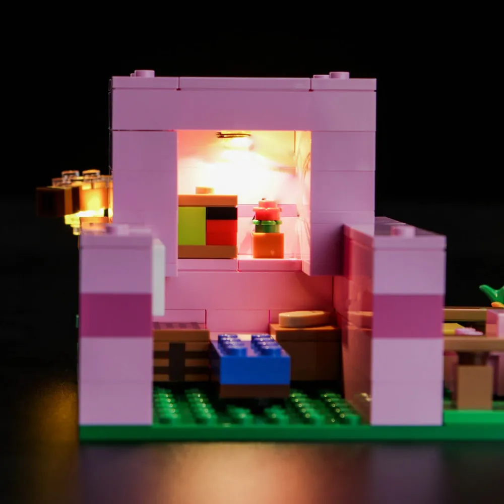 BrickBling LED kit for LEGO Minecraft The Baby Pig House 21268 illuminating cherry blossom canopy