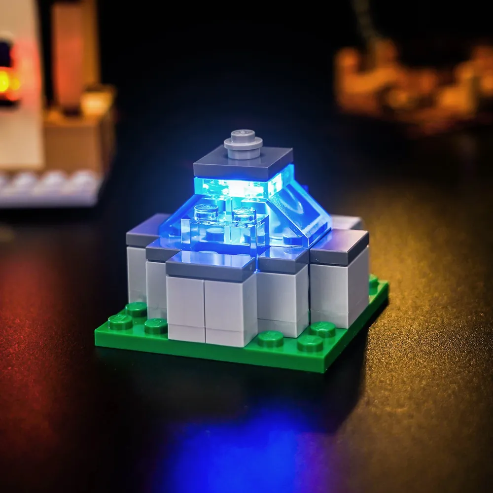 LEGO 21274 with modular micro-LED lights installed