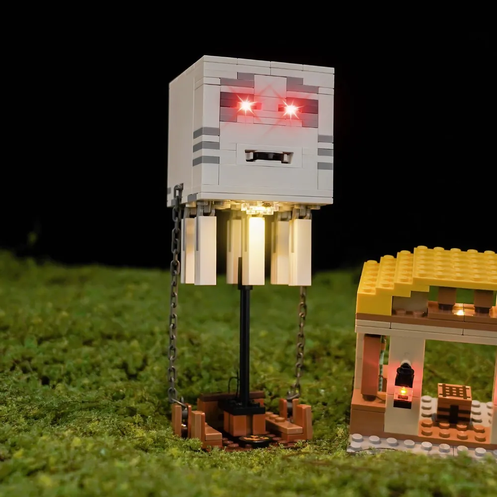 Close-up of the Warden illuminated with BrickBling lighting