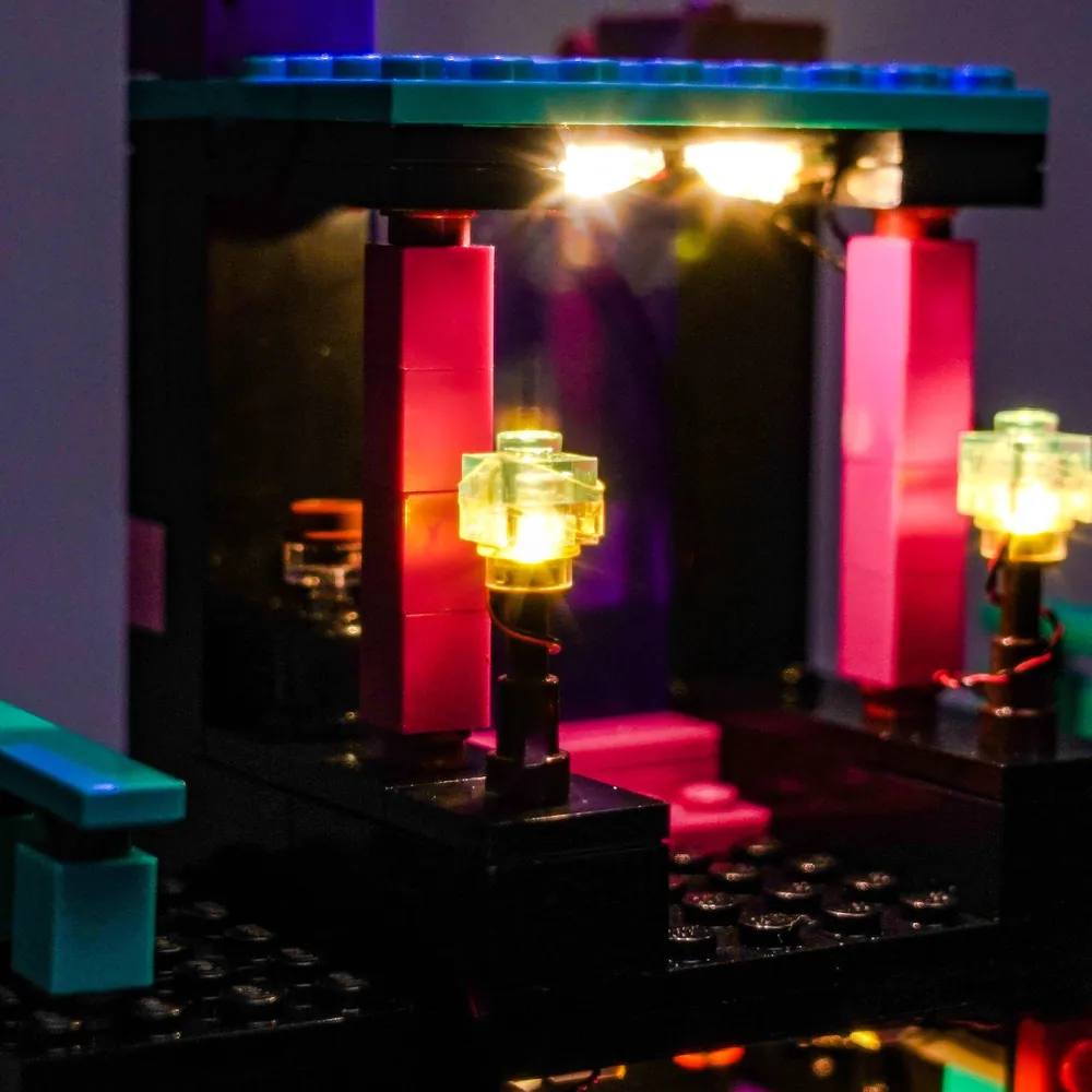 BrickBling Enderman Tower lighting with remote control option