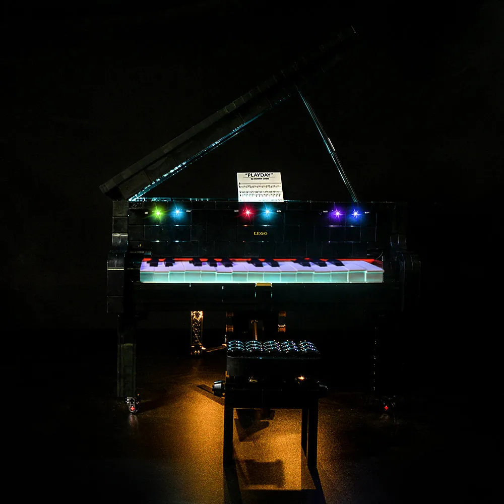Game of Bricks Grand Piano LED kit with remote and sound module