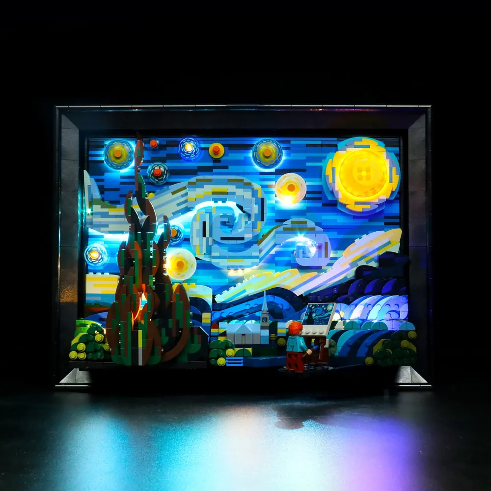 BrickBling LED kit for LEGO Starry Night 21333 with remote control