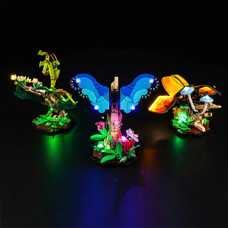 BrickBling LED lighting kit for LEGO Insect Collection 21342 accent lights