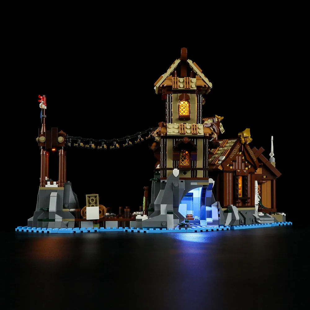 Lightailing lighting installation on LEGO Viking Village 21343