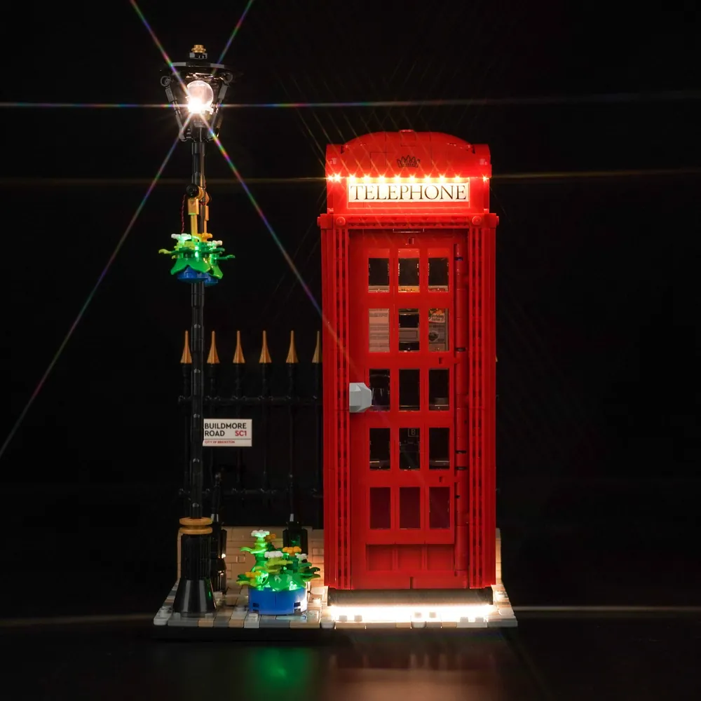 BrickBling LED kit for LEGO Red London Telephone Box 21347