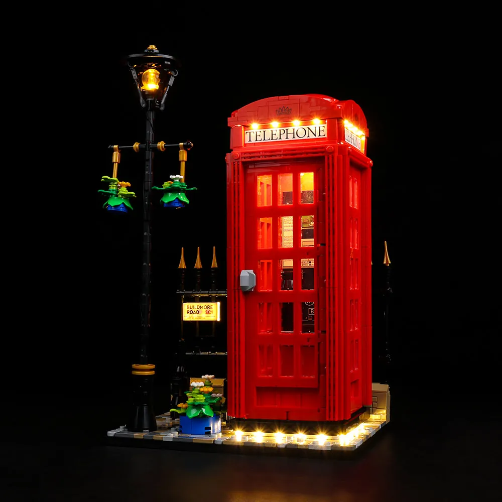 Game of Bricks LED kit for LEGO Red London Telephone Box 21347