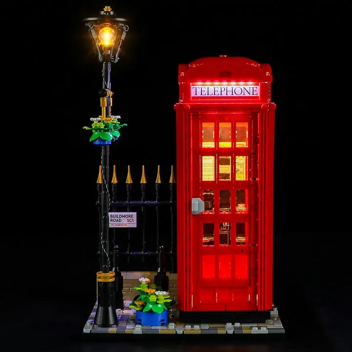 Lightailing LED kit for LEGO Red London Telephone Box 21347