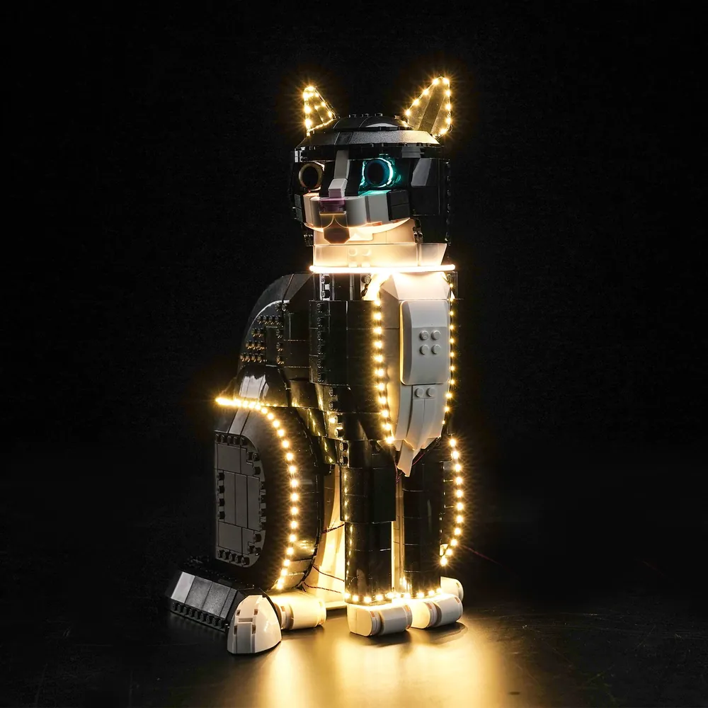 BrickBling kit installation showing modular micro-LED placement