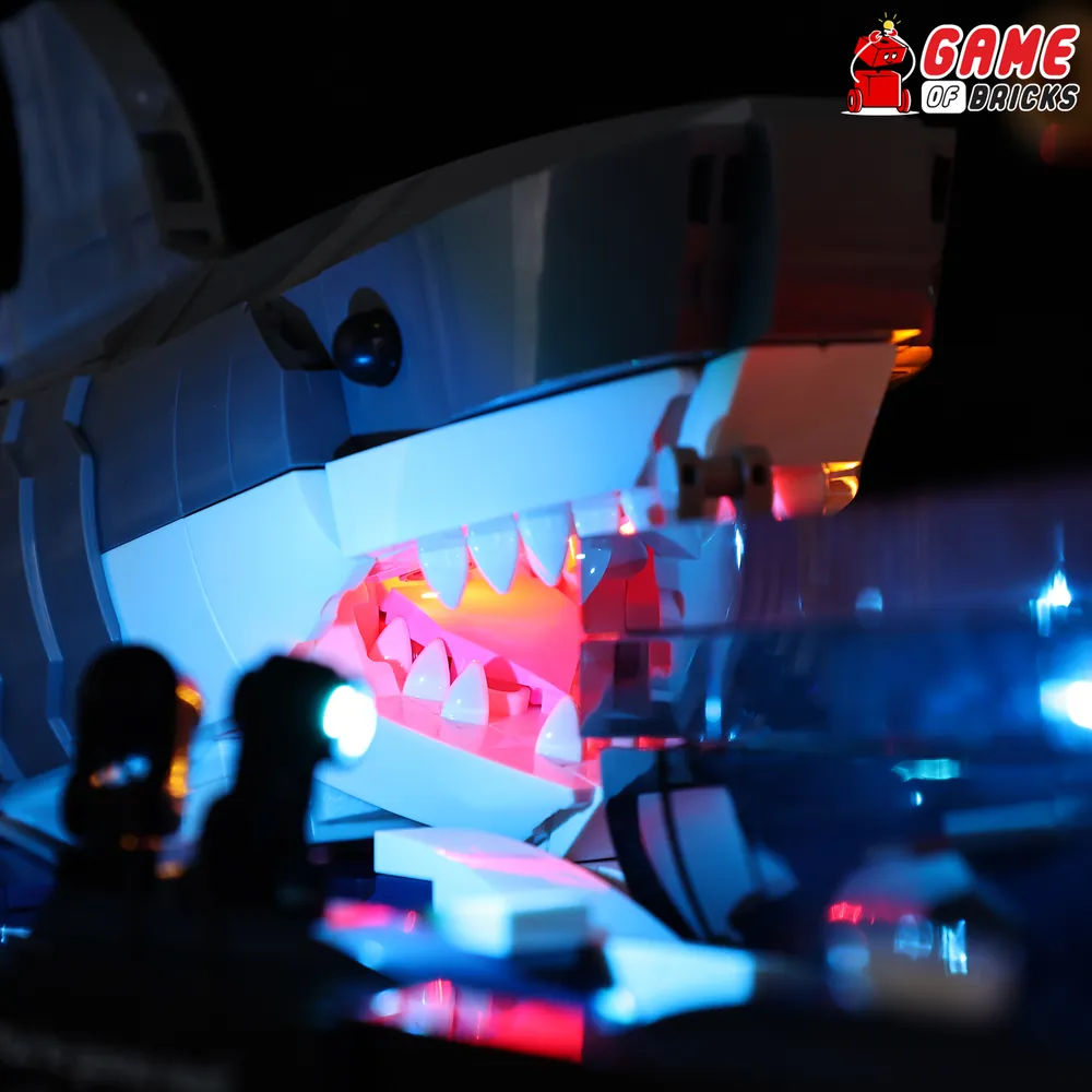 Game of Bricks expansion board inside LEGO Jaws Orca
