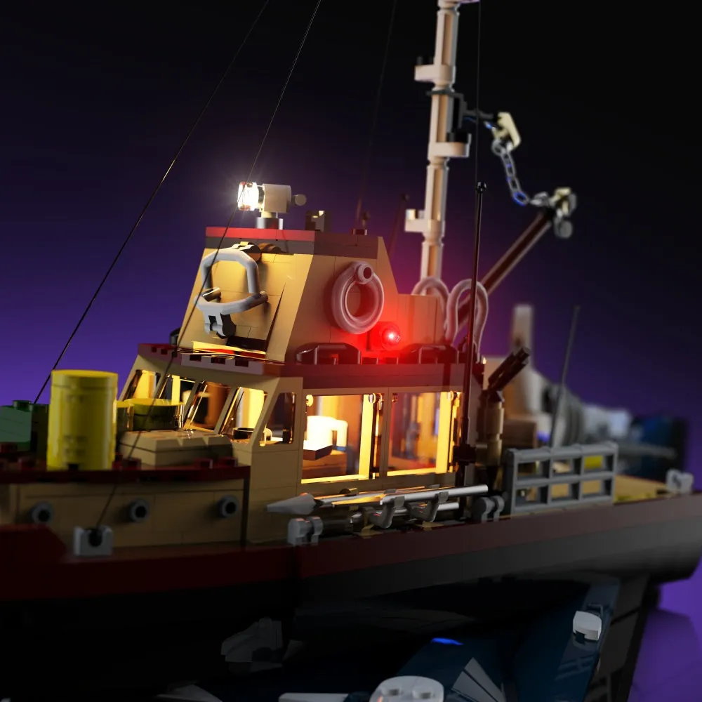LightMyBricks lights on LEGO Jaws splash effects