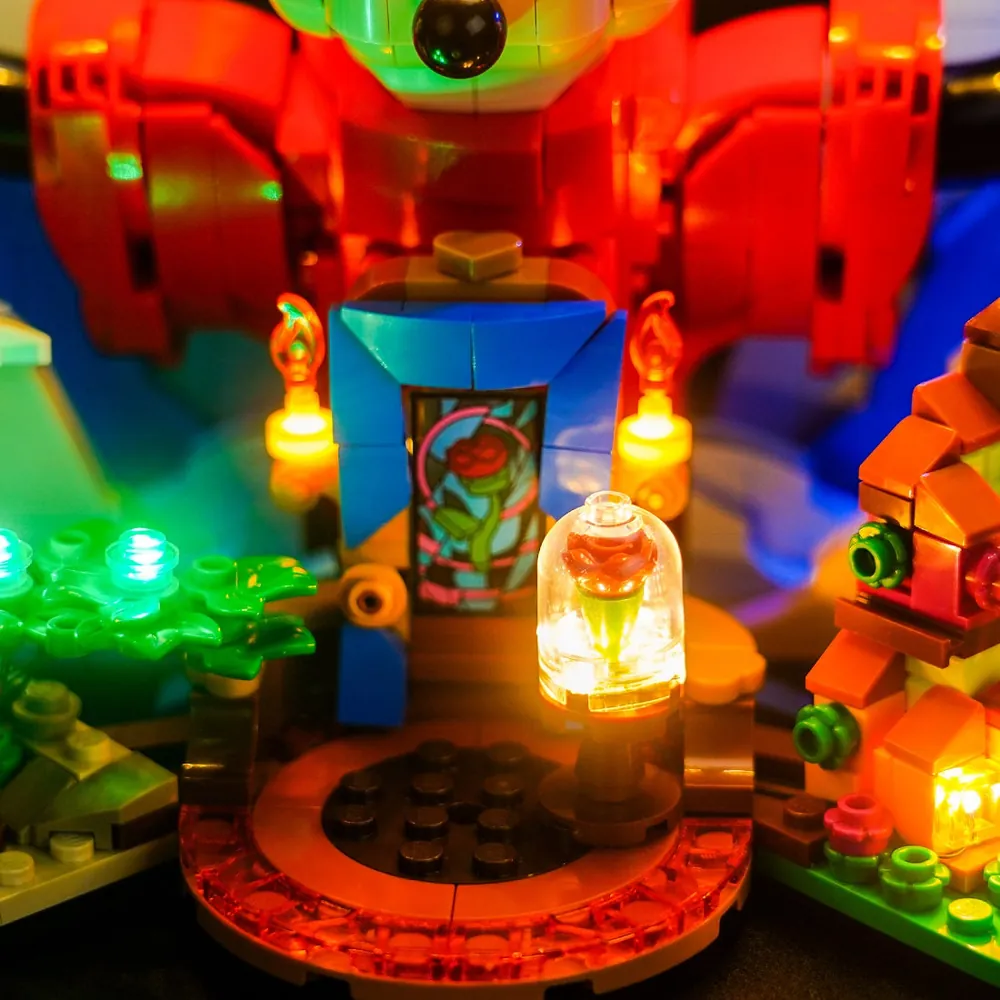 Music Version of BrickBling LED kit for 21352 featuring sound module and micro-wire harness