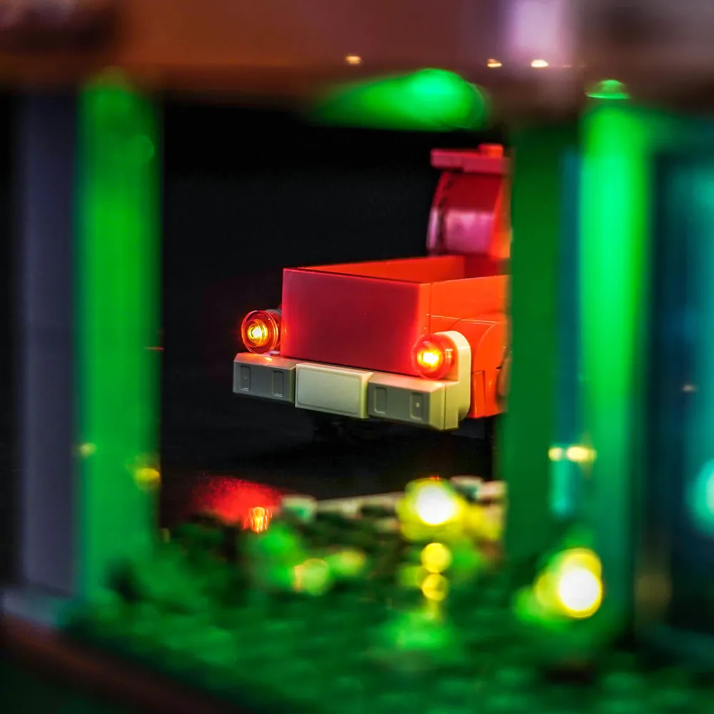 BrickBling Modular Micro-LEDs installed in LEGO Twilight Cullen House