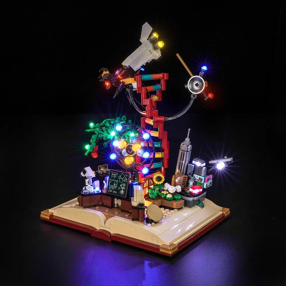 BrickBling LED kit for LEGO 21355 with micro-LEDs highlighting the STEM set