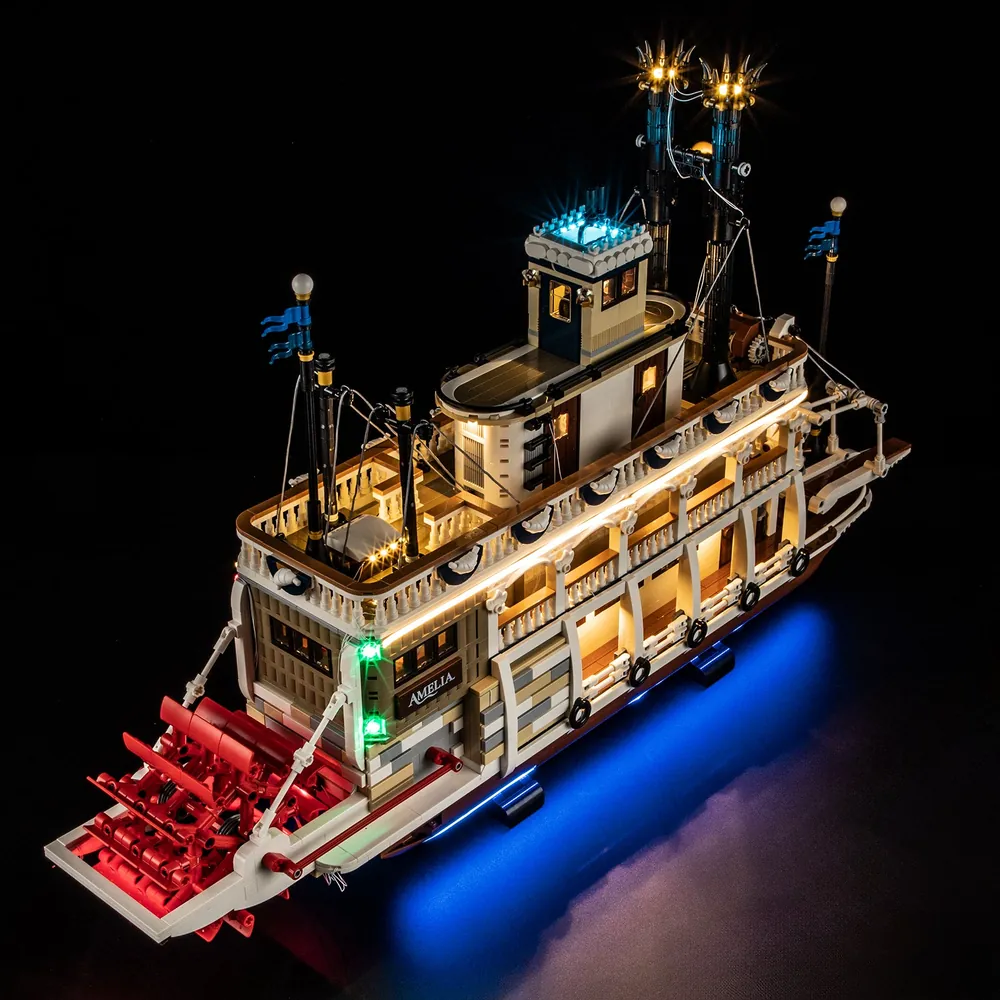 Lightailing LED installation on LEGO River Steamboat deck