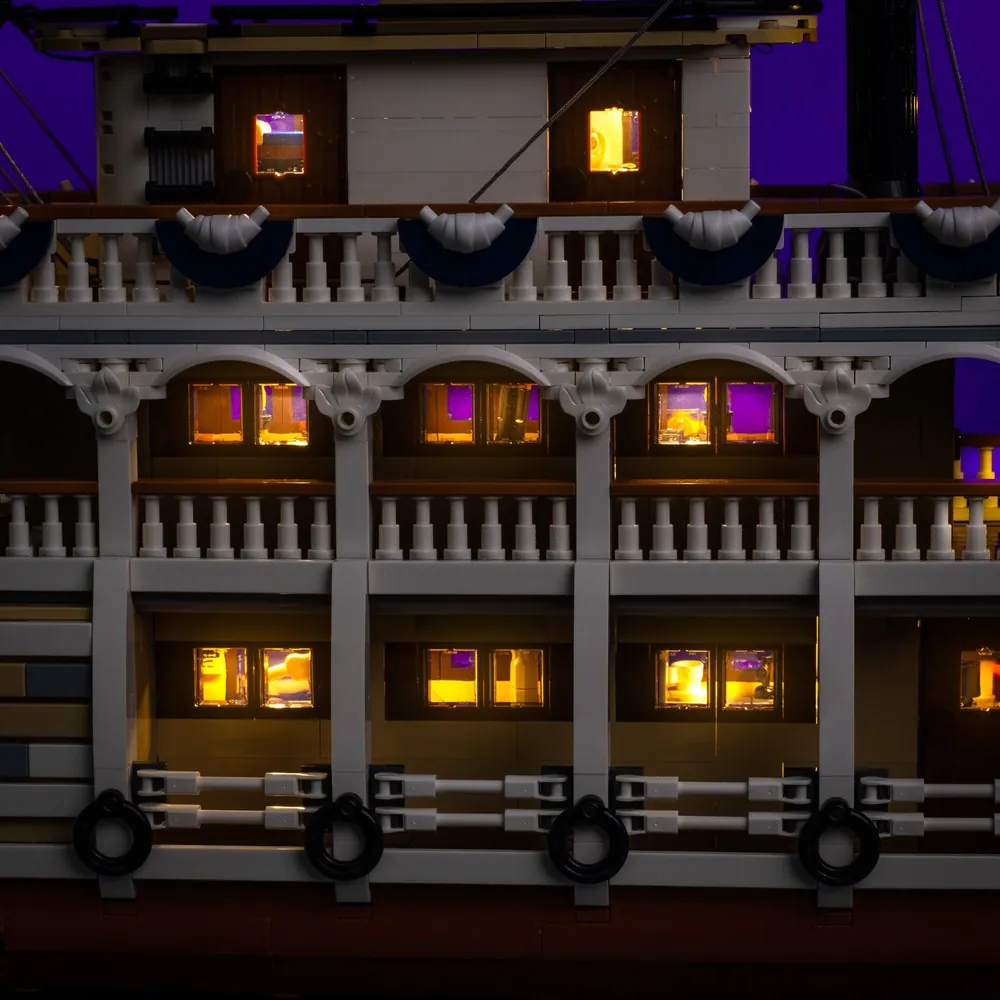 Light My Bricks steamboat LED lights with classic wiring