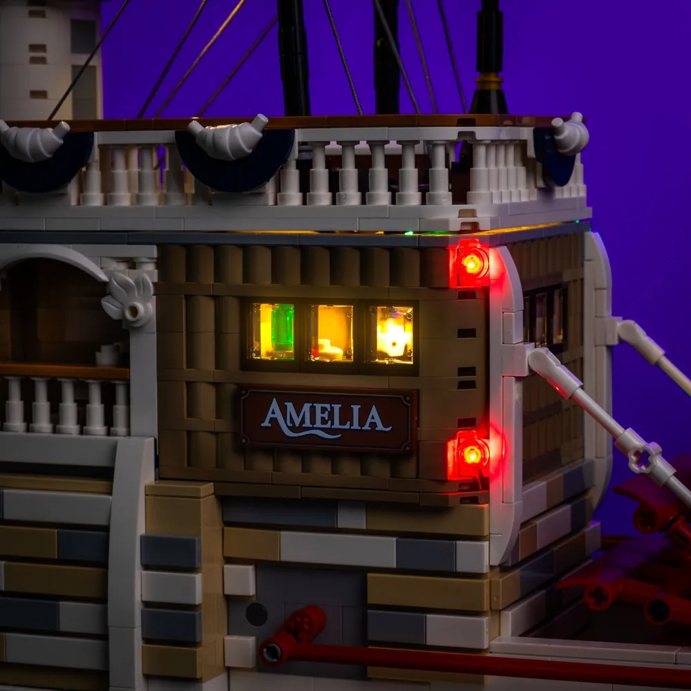 Light My Bricks LED installation on LEGO River Steamboat