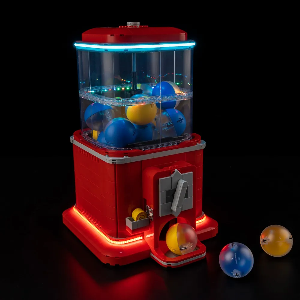 Game of Bricks expansion board lighting kit for LEGO Ideas Minifigure Vending Machine 21358, with sound module