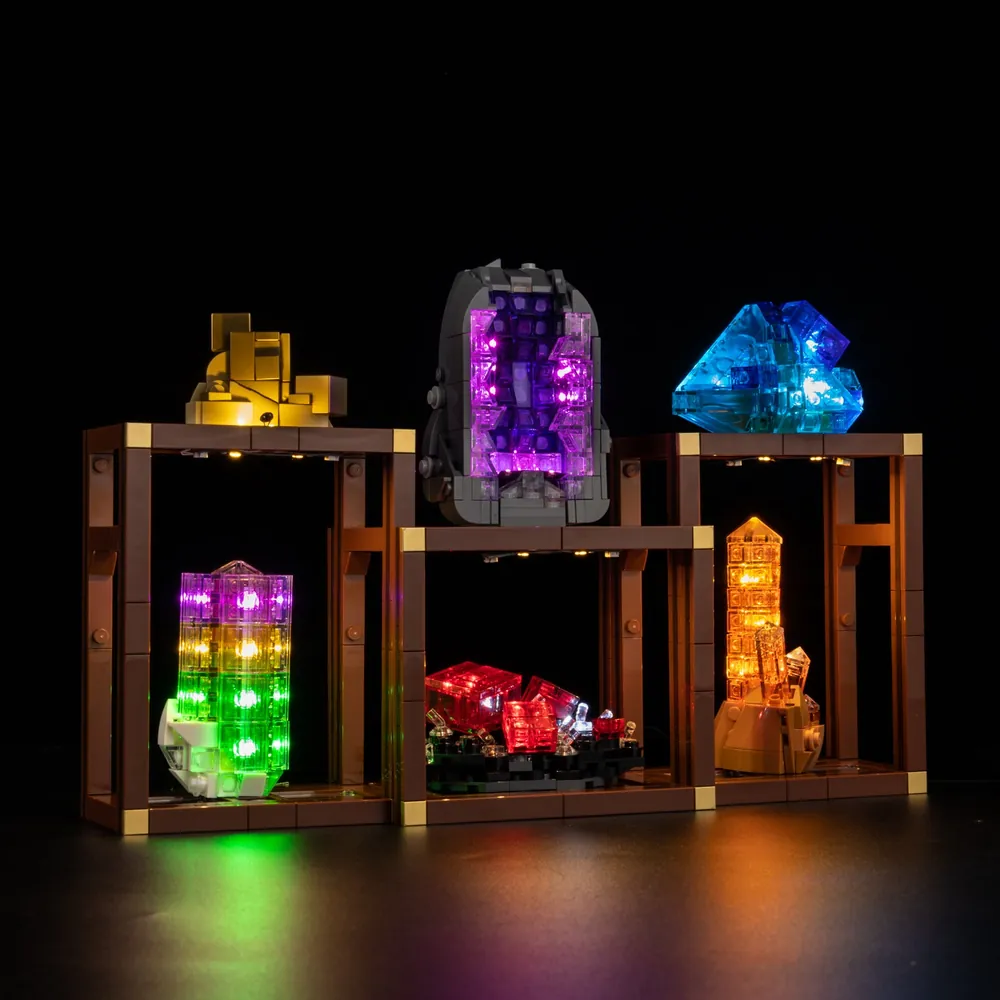 Game of Bricks LED kit with remote for LEGO Mineral Collection