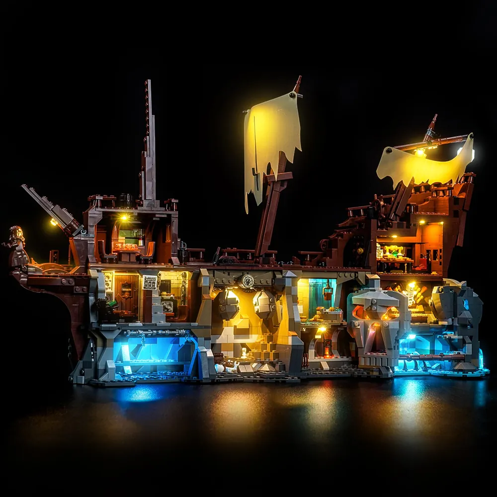 BrickBling LED kit for LEGO Goonies 21363 highlighting the house and cave