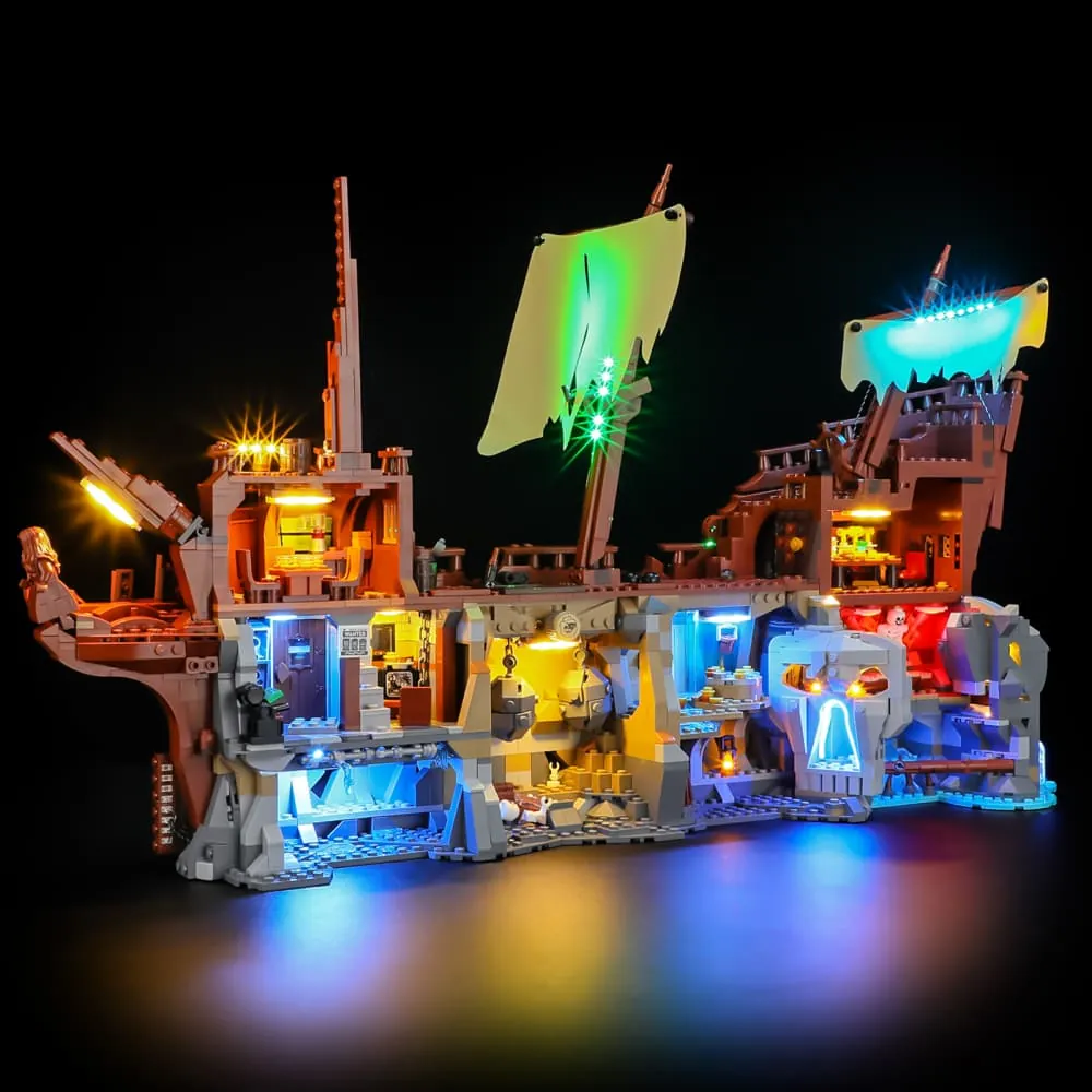 Lightailing kit lighting up Goonies cave scene