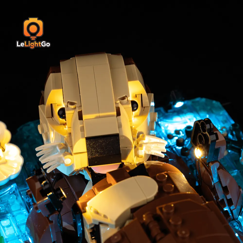 LeLightGo modular micro-LEDs for LEGO Floating Sea Otters 21366