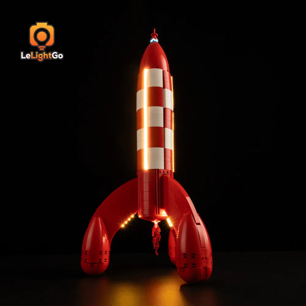 LeLightGo LED kit for LEGO Tintin Moon Rocket 21367 with touch control